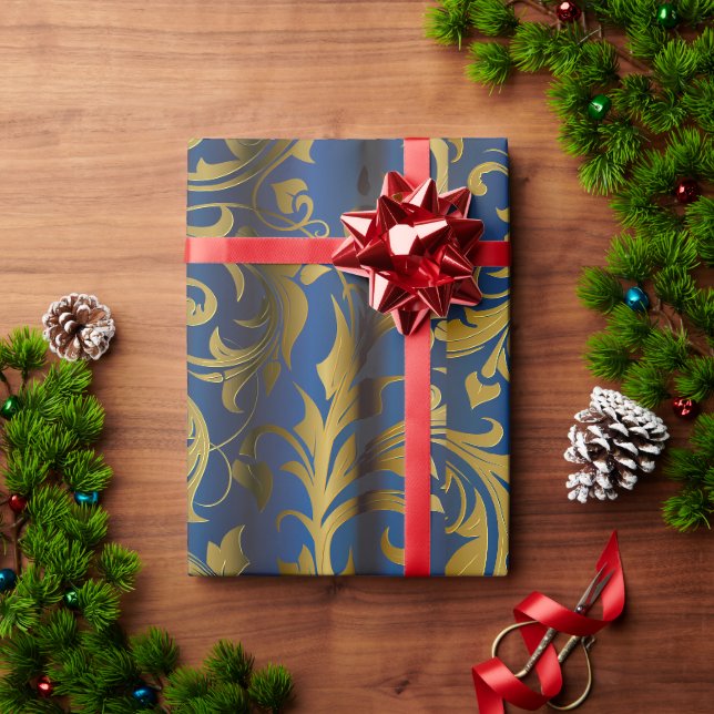 Papier Cadeau Rideaux dorés 1 (Cadeau de vacances)