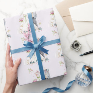 Papier Cadeau Robe de mariée de la mariée et du marié 