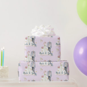 Papier Cadeau Robe de mariée de mariés 