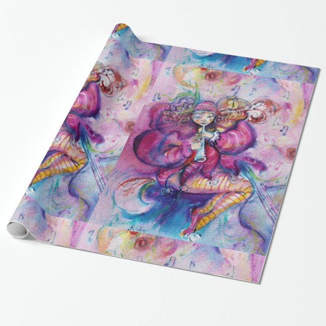 PAPIER CADEAU ROBE MUSICALE AVEC OWL (Déroulé)