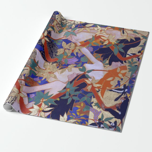 Papier Cadeau Robert Burns La Chasse Diana et ses Nymphes (Déroulé)