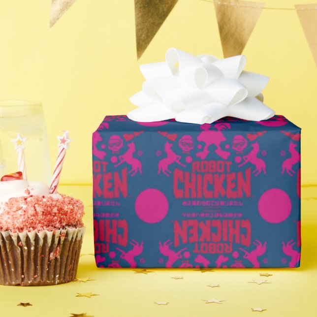 Papier Cadeau Robot Chicken Nerd Unicorn (Fête d'anniversaire)