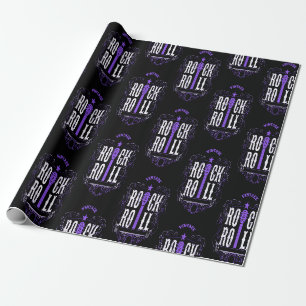 Papier Cadeau Roche Et Rouleau Vintages Violets