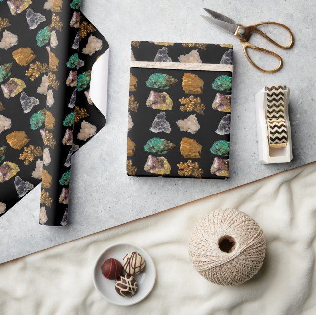 Papier Cadeau Rochers et minéraux Géologie Nature Photographie (Artisanat)