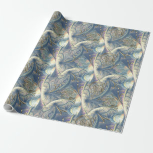 Papier Cadeau Rococo Rich Motif design avec Gold Relief
