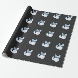 Papier Cadeau Rodent Chinchilla rétro avec lunettes de soleil
