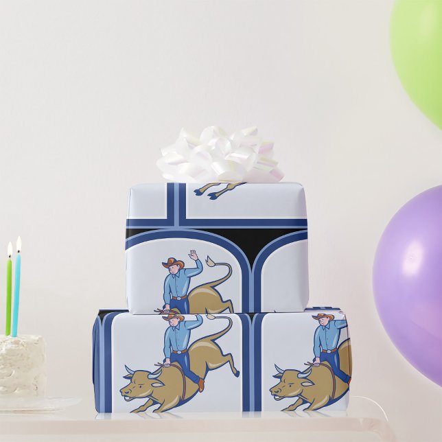 Papier Cadeau Rodeo Cowboy (Créateur téléchargé)