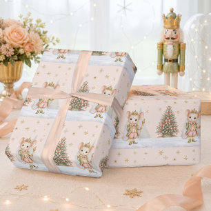 Papier Cadeau Roi Souris Casse-Noisette Arbre de Noël Anniversai