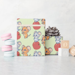Papier Cadeau Rollage Anime Tuffy et Jerry Apple