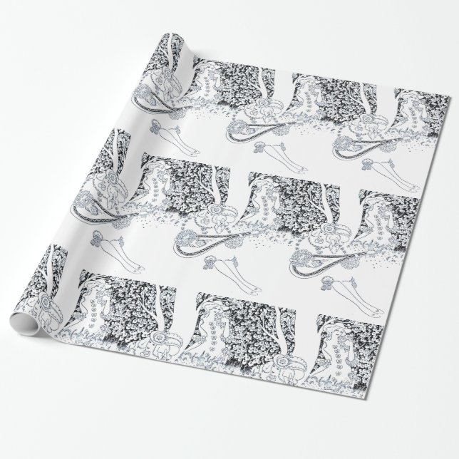 PAPIER CADEAU ROMANCE DE LA JOURNÉE DE VALENTINE, AMOUREUX ROMAN (Déroulé)
