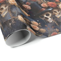 Romantique Baiser Steampunk Skulls Mariage gothiqu