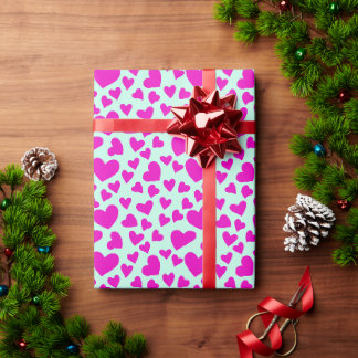 Papier Cadeau Romantique Cute Hearts Amour Saint Valentin Motif