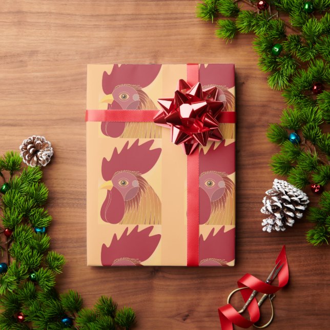 Papier Cadeau Rooster (Cadeau de vacances)