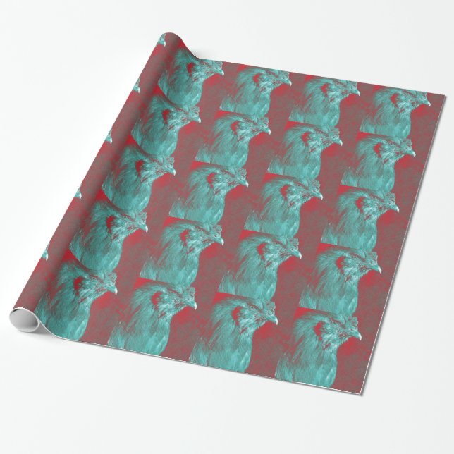 Papier Cadeau Rooster (Déroulé)