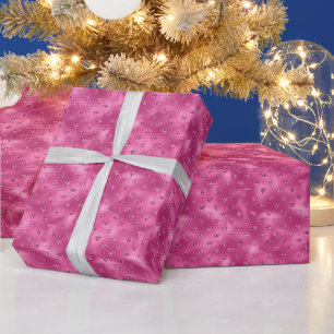 Papier Cadeau Rose Clair Glam Diamants Brillants