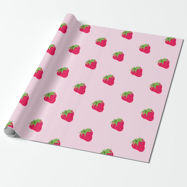 Papier Cadeau Rose de Paillette (Déroulé)