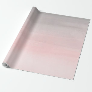 Papier Cadeau Rose de rougissement et charme moderne gris