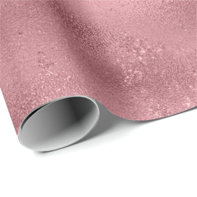 Papier Cadeau Rose de scintillement (Coin rond)