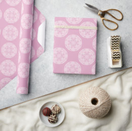 Papier Cadeau Rose Dusky Preppy En Pois Rose