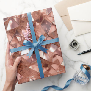 Papier Cadeau Rose Gold Abstrait