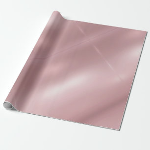 Papier Cadeau Rose Gold Metallo look élégant Glam moderne Golden