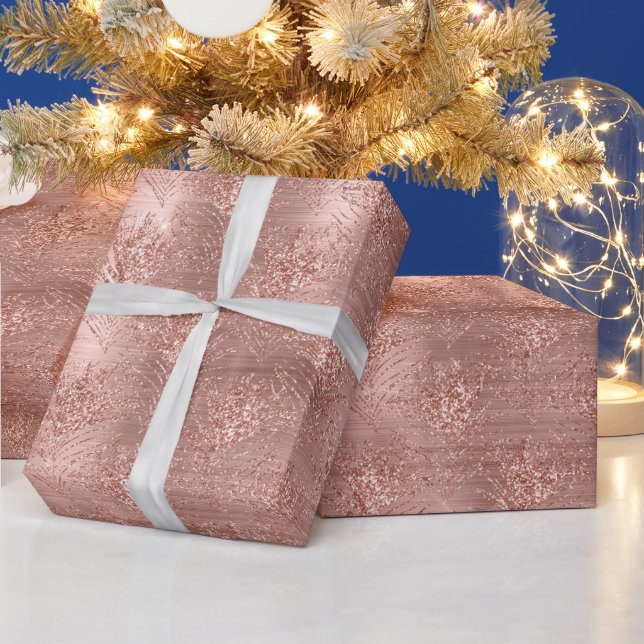 Papier Cadeau Rose Gold Sparkle Parties scintillant Cadeau tenda (Vacances)