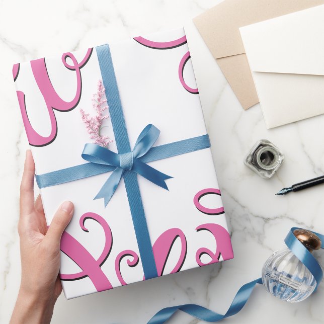 Papier Cadeau Rose Je T'Aime (Créateur téléchargé)