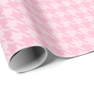 Papier Cadeau Rose pastel à carreaux