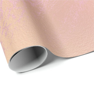 Papier Cadeau Rose rose Peach Blush Molten Marbre Verre Abstrait
