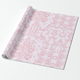 Papier Cadeau Rose sur rose Elegant Floral Vintage
