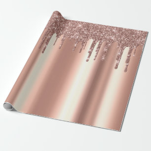 Papier Cadeau Rose tendance Parties scintillant or Drivers Meta