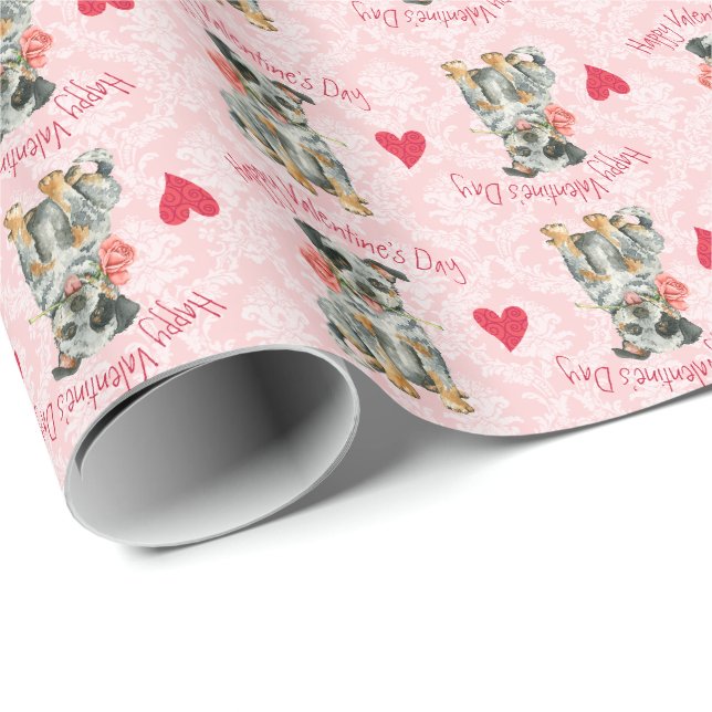 Papier Cadeau Rose Valentine ACD (Coin rond)