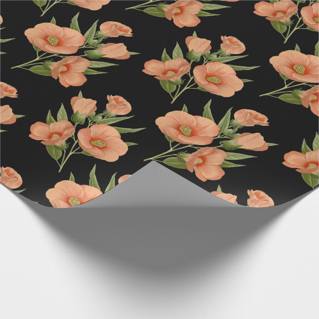 Papier Cadeau Rose vintage Botanique (Coin)