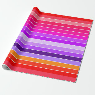 Papier Cadeau rose, violet et orange 