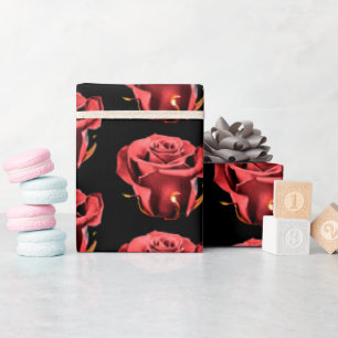 Papier Cadeau Roses d'amour