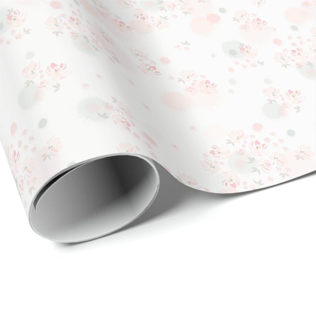 Papier Cadeau Roses de thé de douceur (Coin rond)