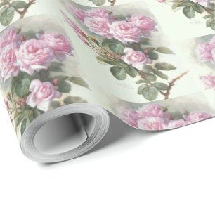 Papier Cadeau Roses et un bourdon par Paul de Longpre
