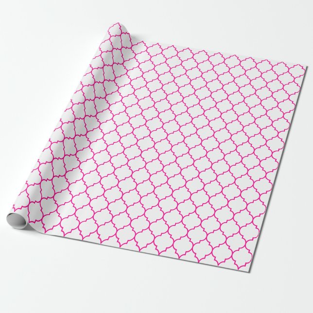 Papier Cadeau Roses indien de Quatrefoil de Marocain sur le (Déroulé)