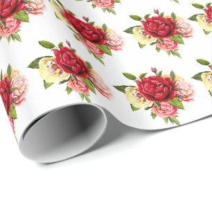 Papier Cadeau Roses papier mariage