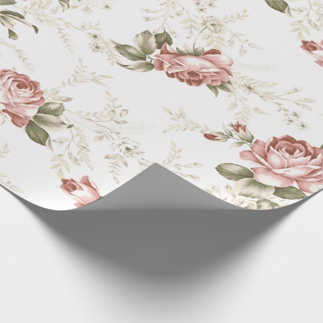 Papier Cadeau Roses Roses Roses Roses Roses Roses Roses Roses Bl (Coin)