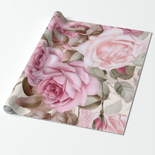 Papier Cadeau Roses roses roses Vintages