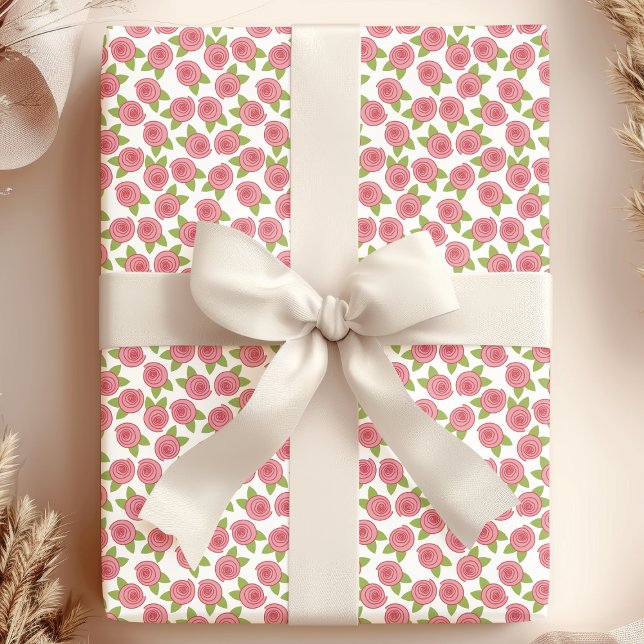 Papier Cadeau Roses Roses Shabby Chic (Créateur téléchargé)