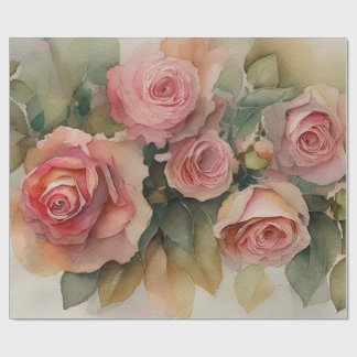 Papier Cadeau Roses vintages