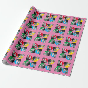 Papier Cadeau ROSIE rose RIVETER Imprimer papier d'enveloppement