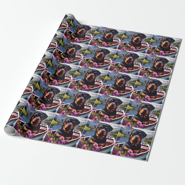 Papier Cadeau Rottweiler sur une pédale : une aventure Pittoresq (Déroulé)