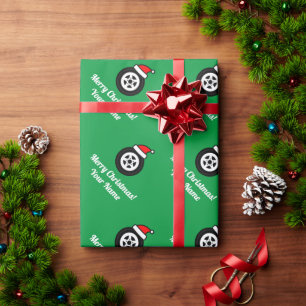 Papier Cadeau Roue automobile Noël personnalisé