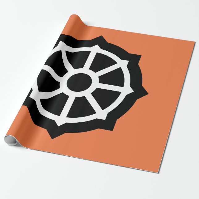 Papier Cadeau Roue du Dharma (bouddhisme, hindouisme) (Déroulé)
