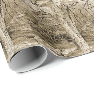 Papier Cadeau Roue vintage