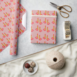 Papier Cadeau Rouge à lèvres sur la langue