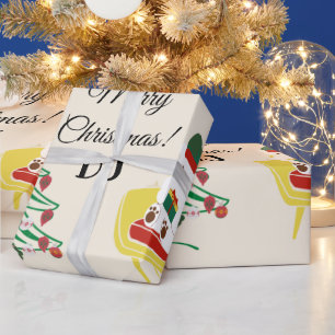 Papier Cadeau Rouge Blanc mignon Ours Arbre Étoiles Joyeux Noël